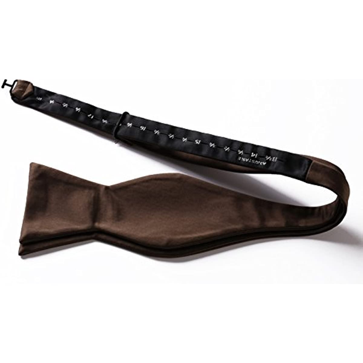 Hisdern Brown Solid Bow Tie Accessories Set For Evening Wear