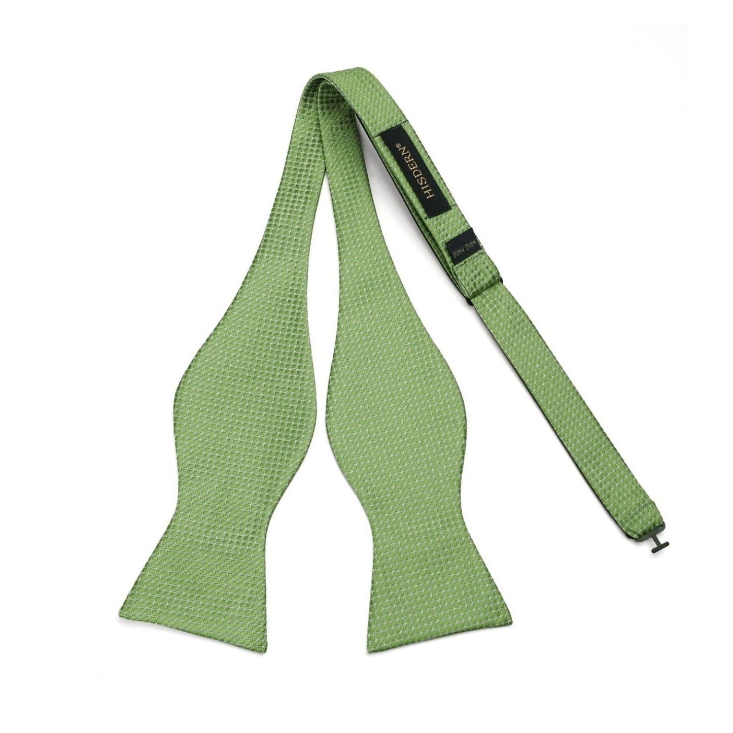 Hisdern Houndstooth Bow Tie Pocket Square Green Formal Attire