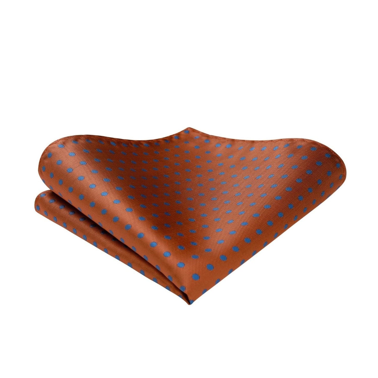Hisdern Polka Dots Orange Blue Bow Tie Set for Party Wedding