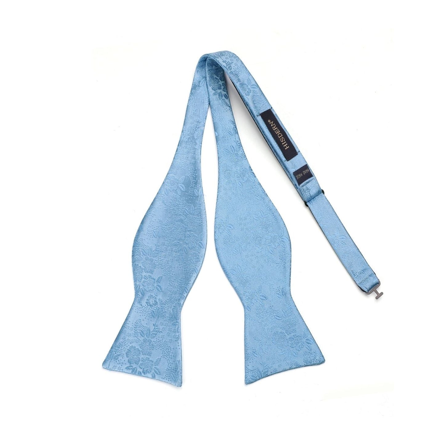 Hisdern Light Blue Floral Bow Tie Set Groomsmen Wedding