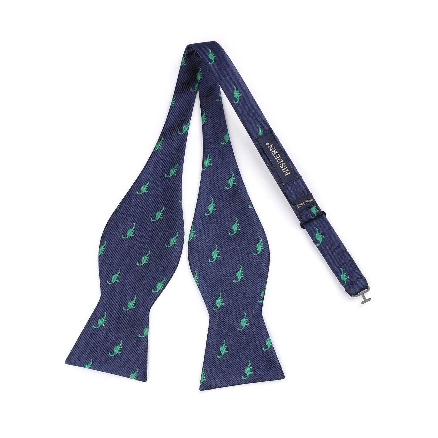 Hisdern Dinasour Navy Blue Animal Bow Tie Accessories Set for Party