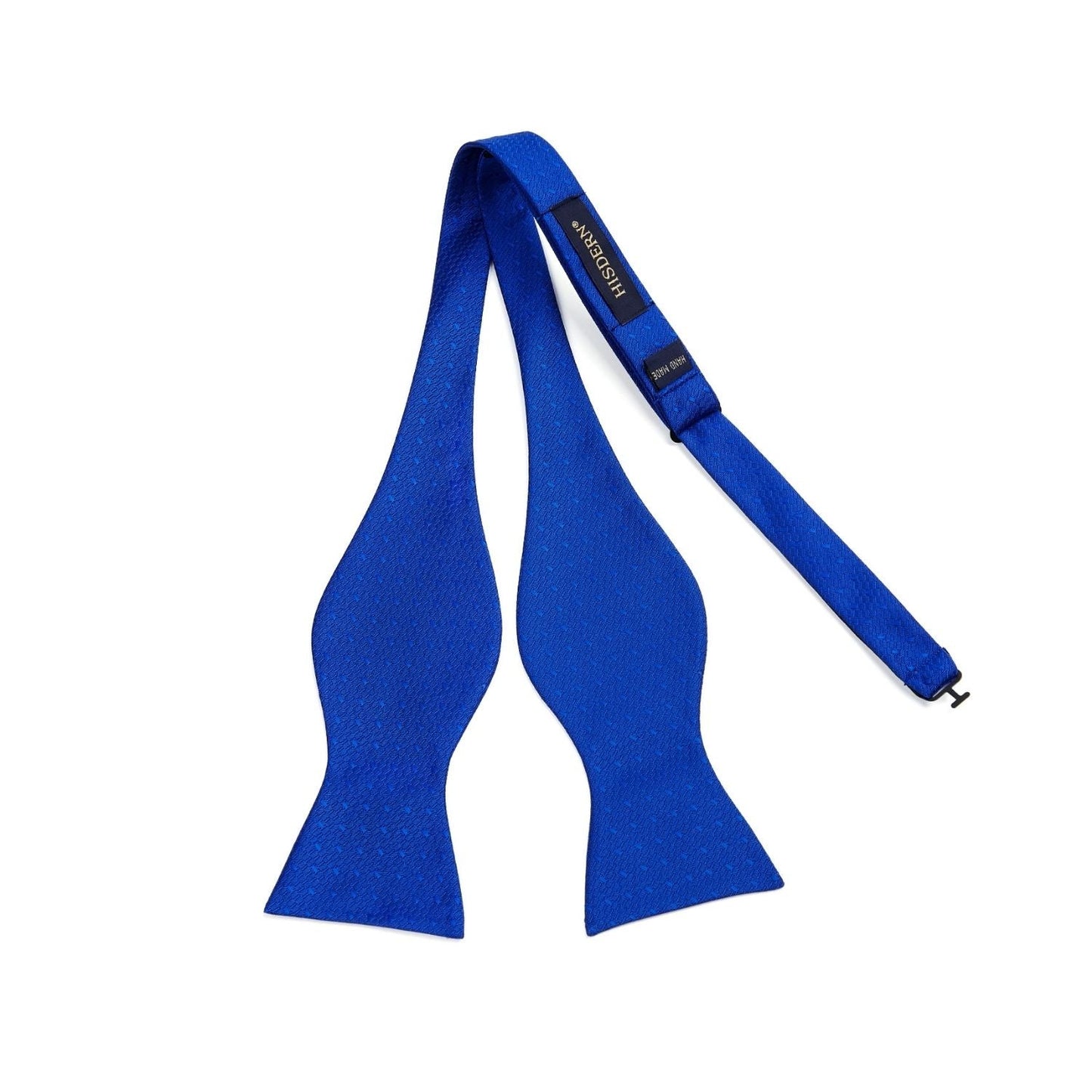 Hisdern Houndstooth Bow Tie Pocket Square Royal Blue Formal Attire