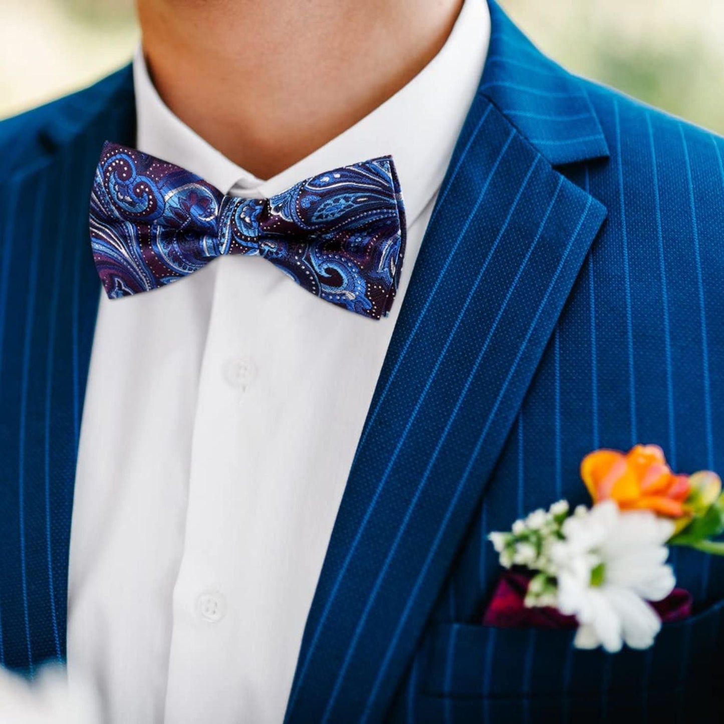 Hisdern 3pcs Pre-Tied Bow Ties for Men Formal Events 1-B-02