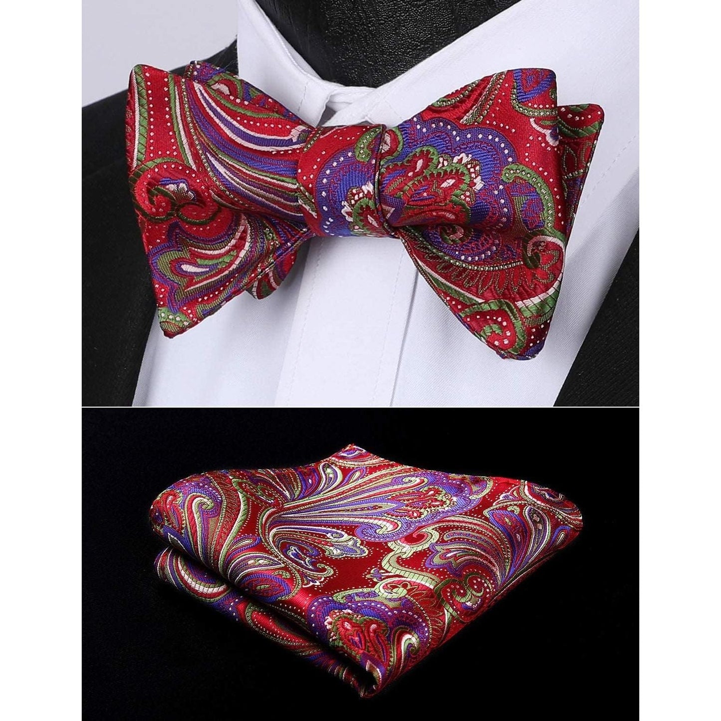 Hisdern 3pcs Bow Ties for Men Formal Events B3-02