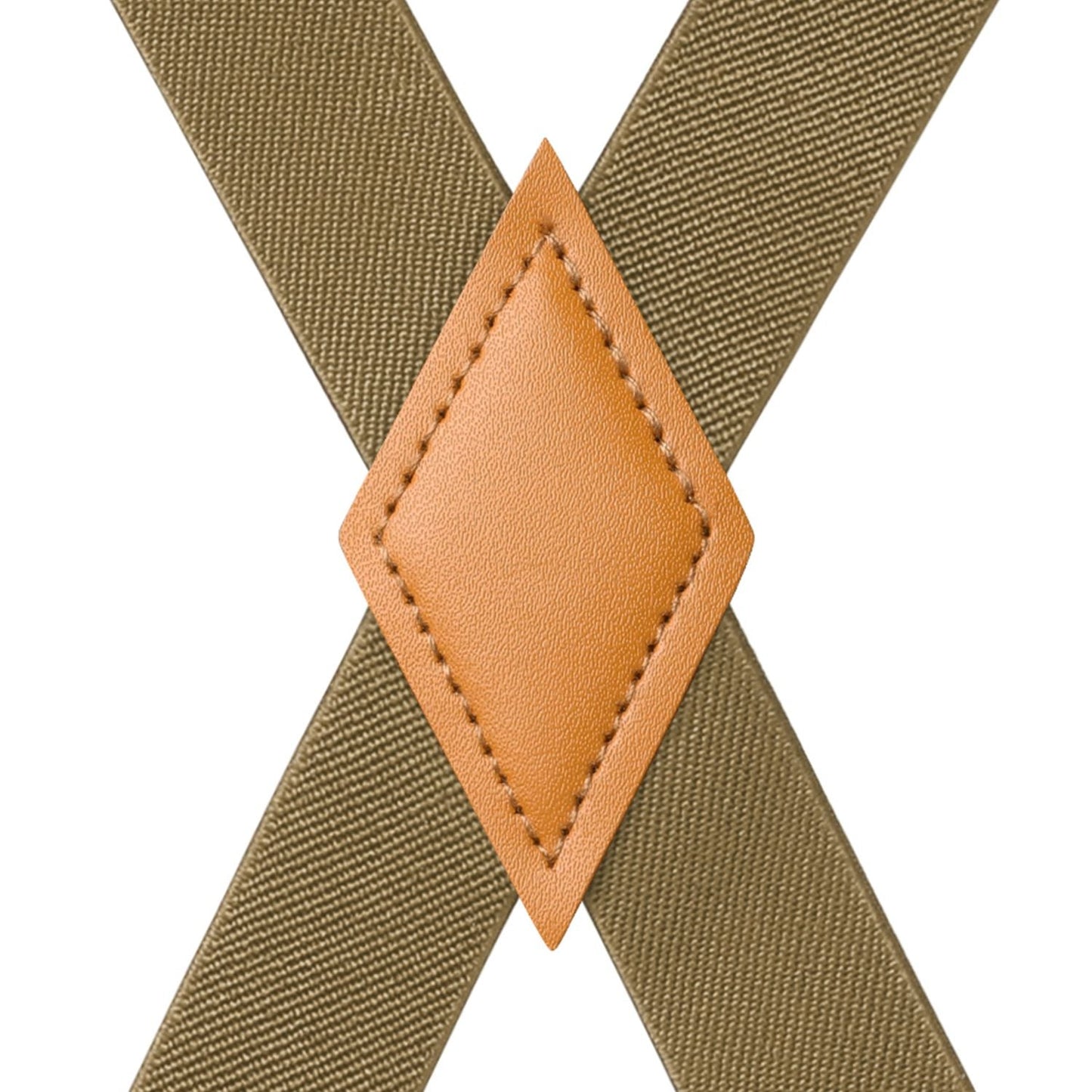 Hisdern 1.0 Inch Adjustable Suspender Khaki with 4-Clip for Formal Pants