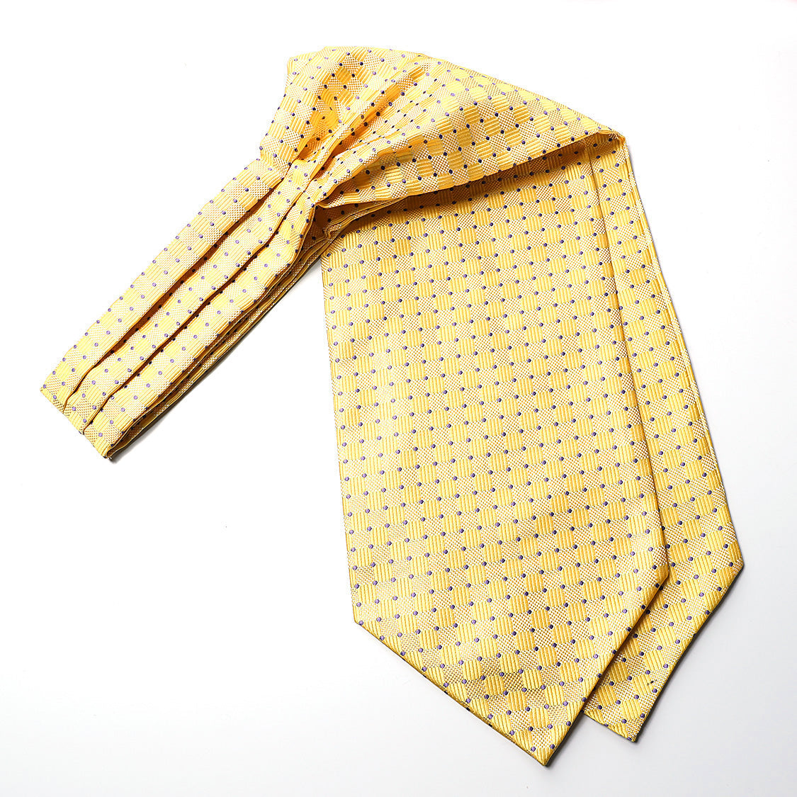Hisdern Yellow Checkered Men’s Neckwear for Casual Style