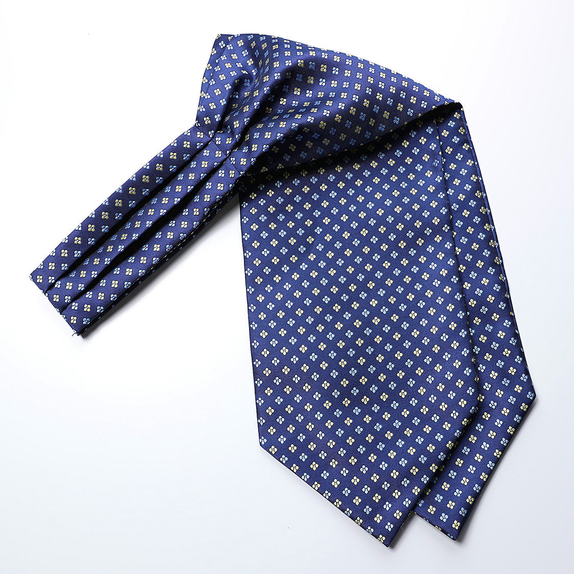 Hisdern Navy Blue Yellow Floral Men’s Neckwear for Casual Style