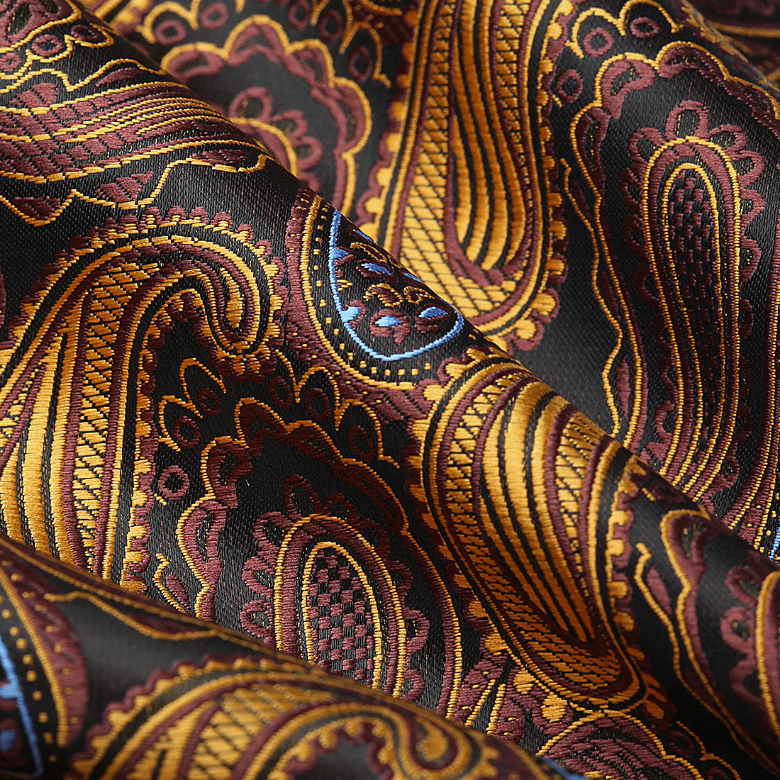 Hisdern Brown Paisley Men’s Neckwear for Casual Style
