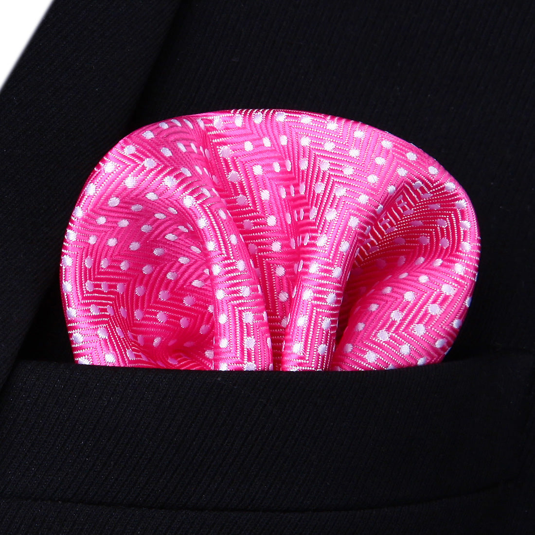 Hisdern Polka Dot Suspenders Pre-Tied Bow Tie Set Pink Retro Outfit