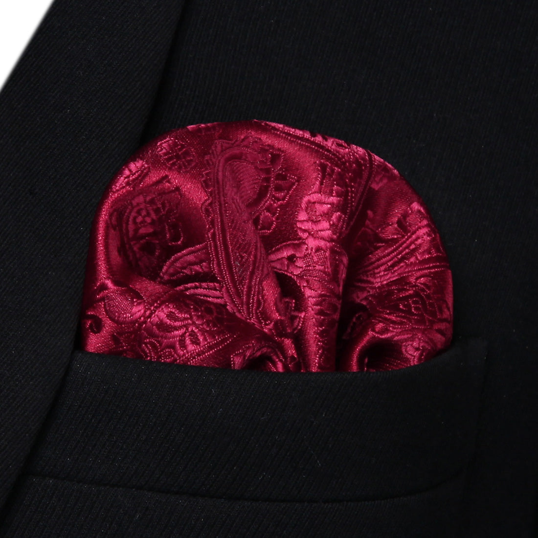 Hisdern Paisley Suspenders Pre-tied Bow Tie Set Red Formal Accessories
