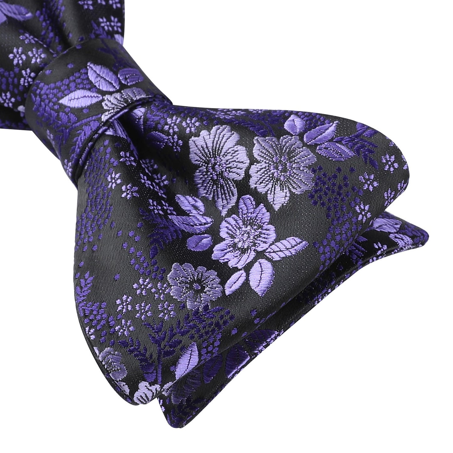 Hisdern Purple And Lavender Floral Bow Tie Set Groomsmen Wedding