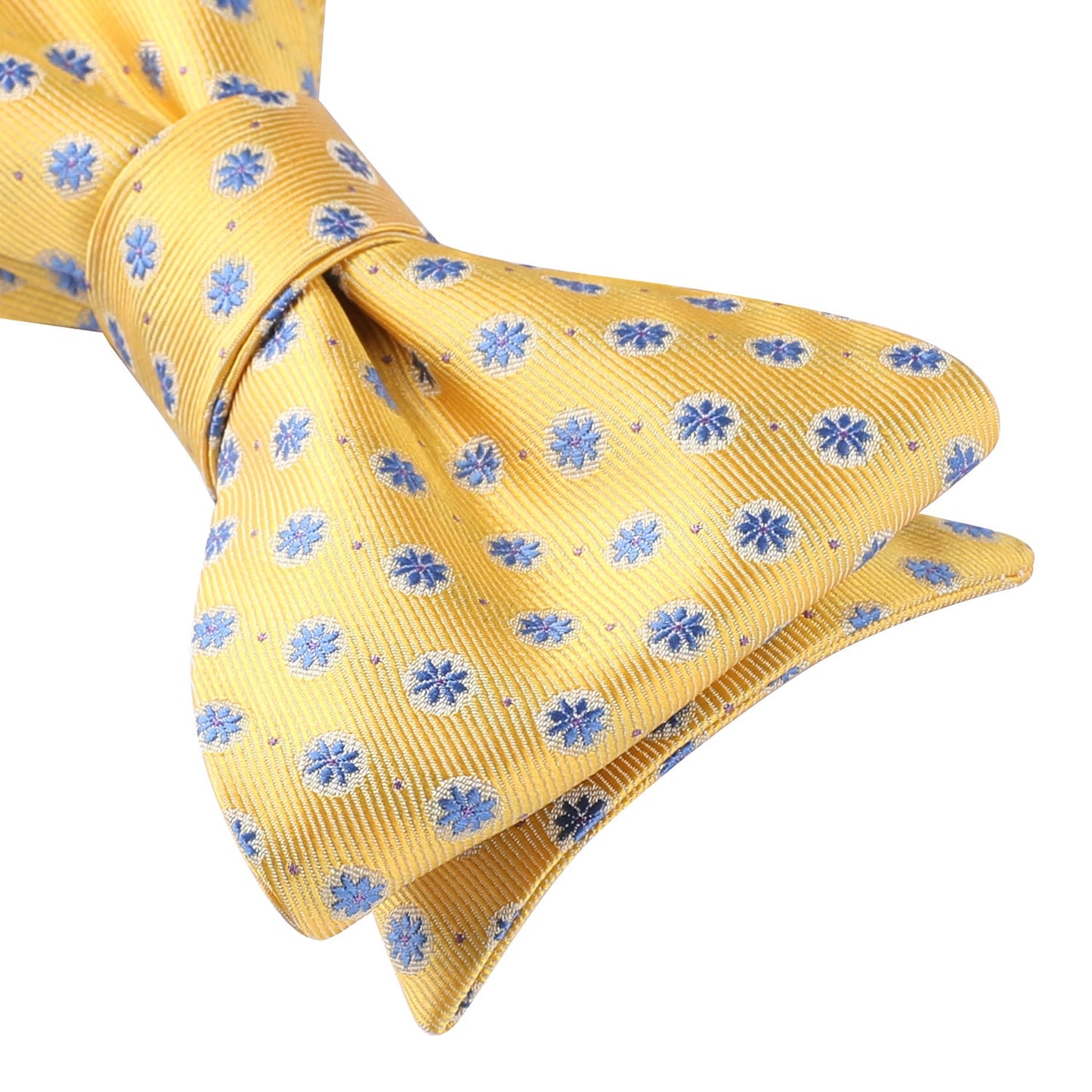 Hisdern Yellow Blue Floral Bow Tie Set Groomsmen Wedding