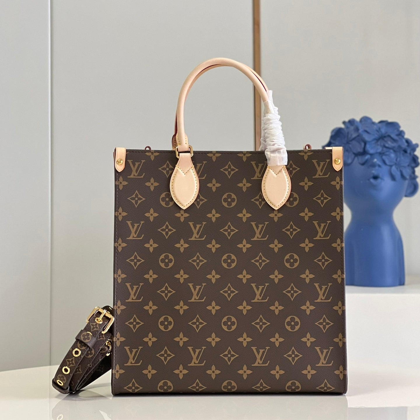 Ladies Fashion Luxury V Logo Classic Brown Tote Bag