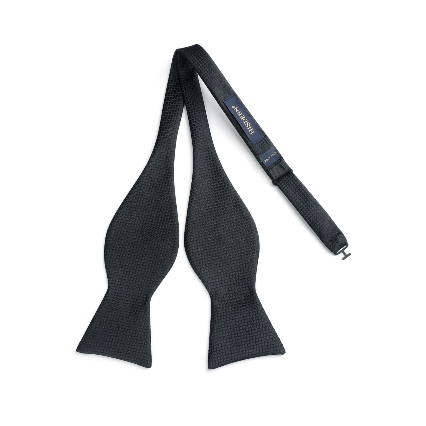Hisdern Black Plaid Bow Tie Set For Special Occasions