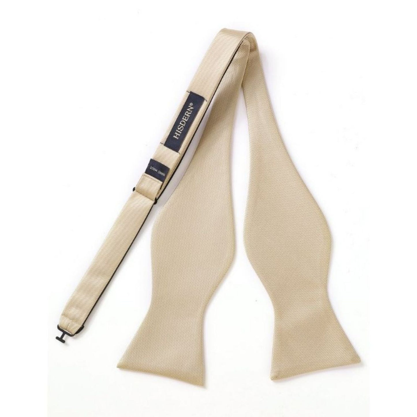 Hisdern Champagne Solid Bow Tie Accessories Set For Formal Events