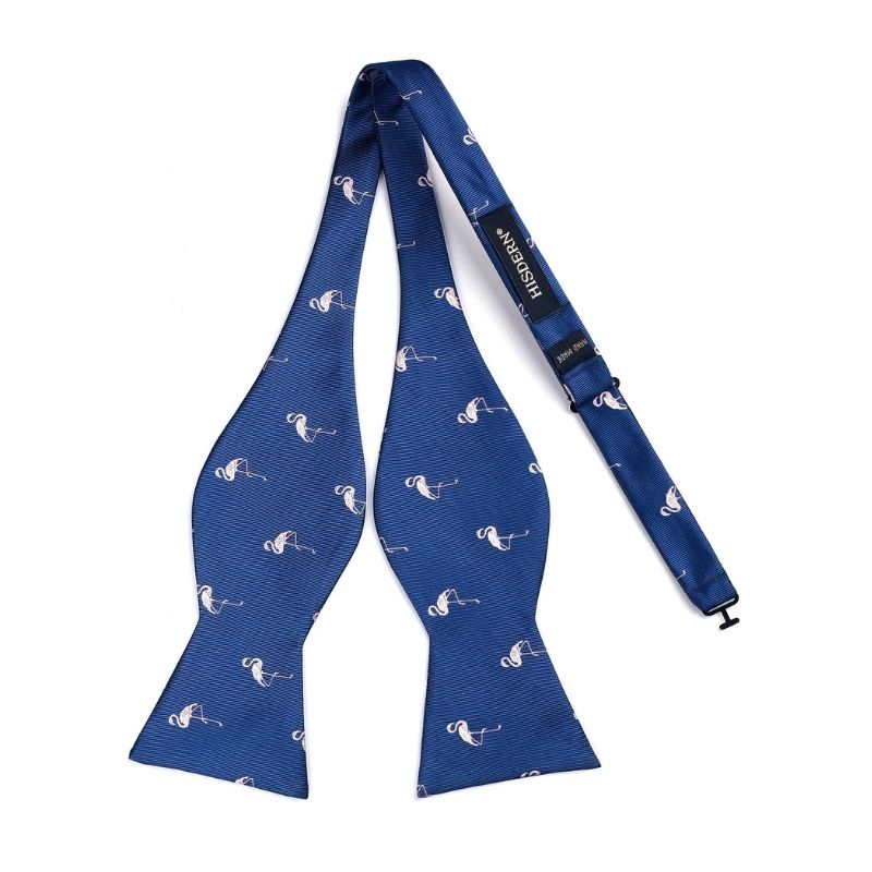 Hisdern Flamingo Blue Animal Bow Tie Accessories Set for Party