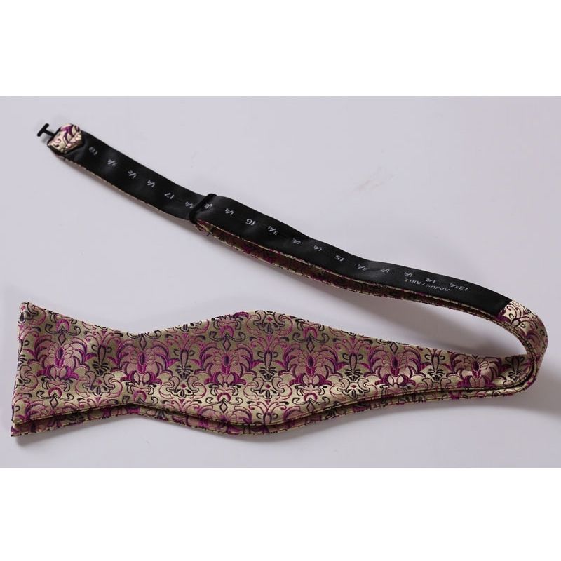 Hisdern Pink Floral Bow Tie Set Groomsmen Wedding