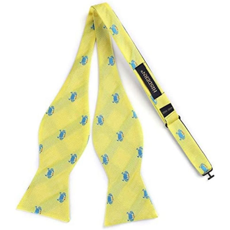 Hisdern Crab Yellow Animal Bow Tie Accessories Set for Party