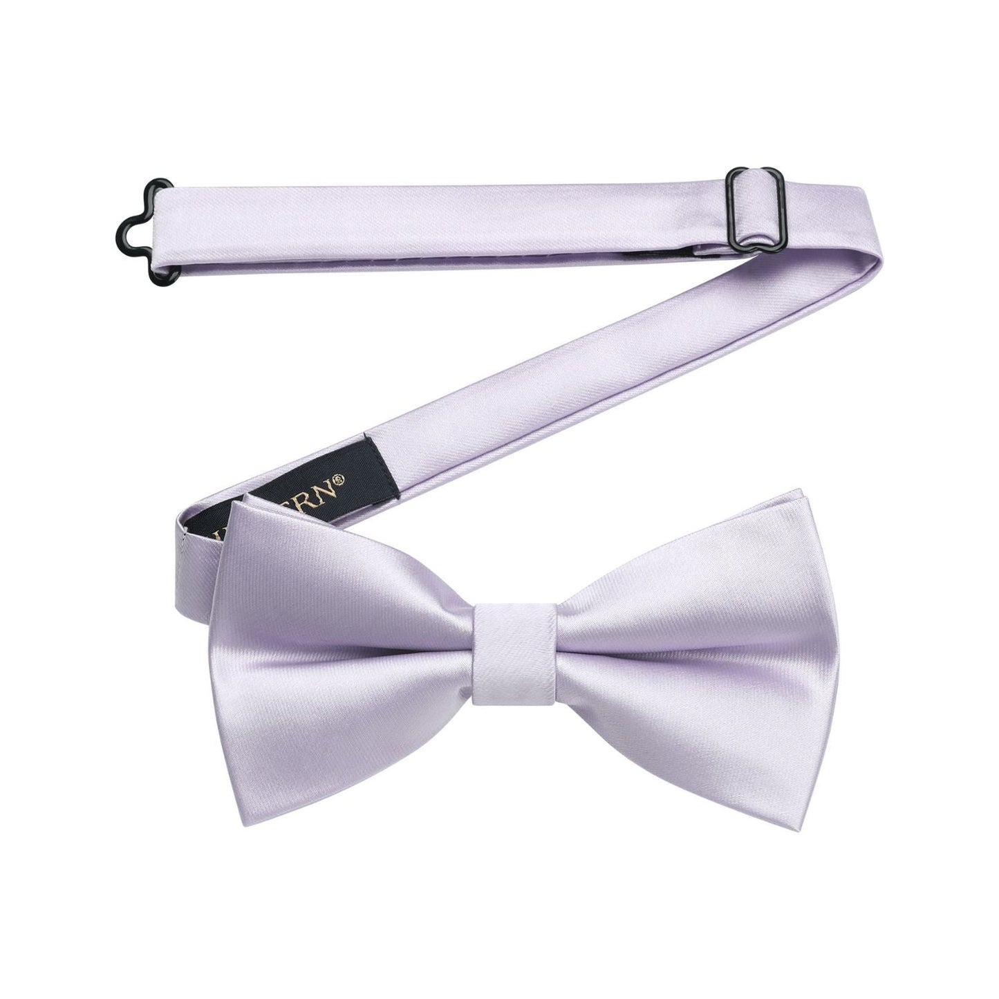 Hisdern Purple Solid Pre-Tied Bow Tie For Evening Wear