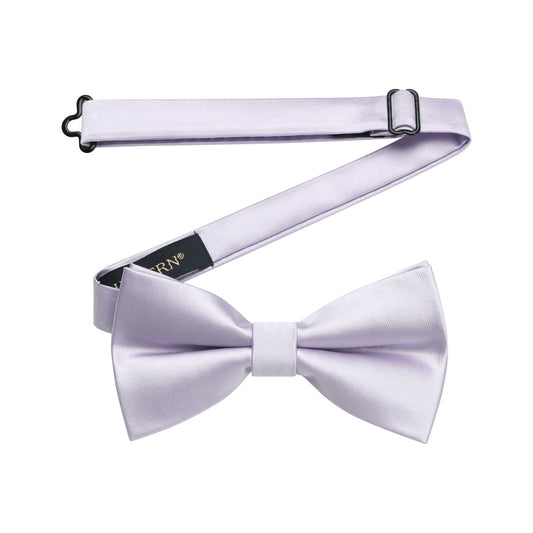 Hisdern Purple Solid Pre-Tied Bow Tie For Evening Wear