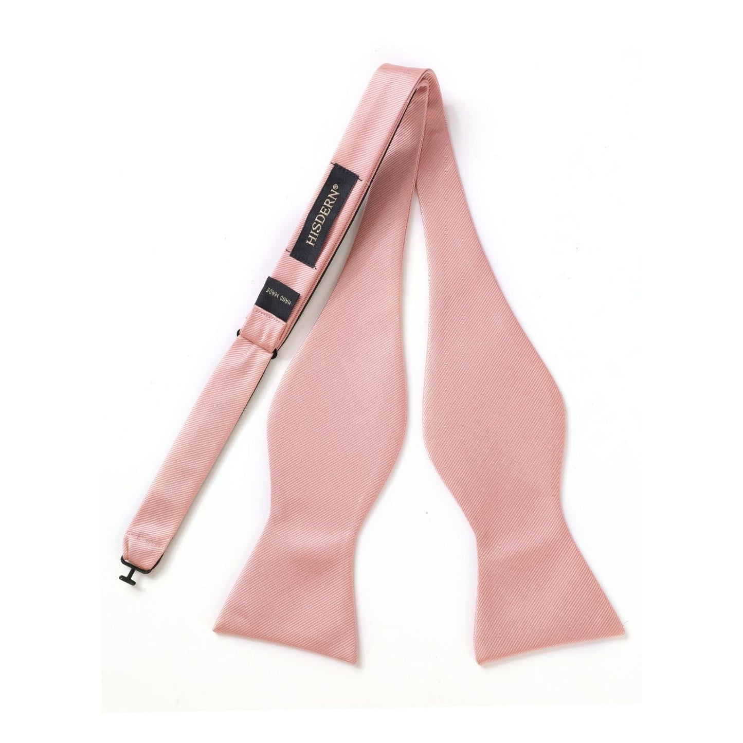 Hisdern Blush Solid Bow Tie Accessories Set For Evening Wear