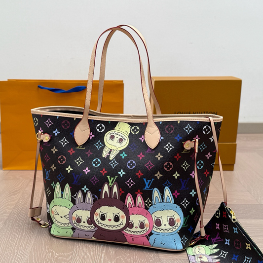New LabubuV fashion Style handmade Leather women's bagsXC052025070901