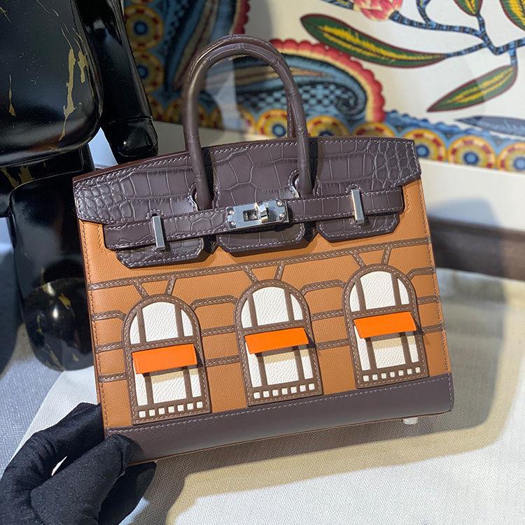 New Fashion H 25cm Logo House Print women's fashion bags