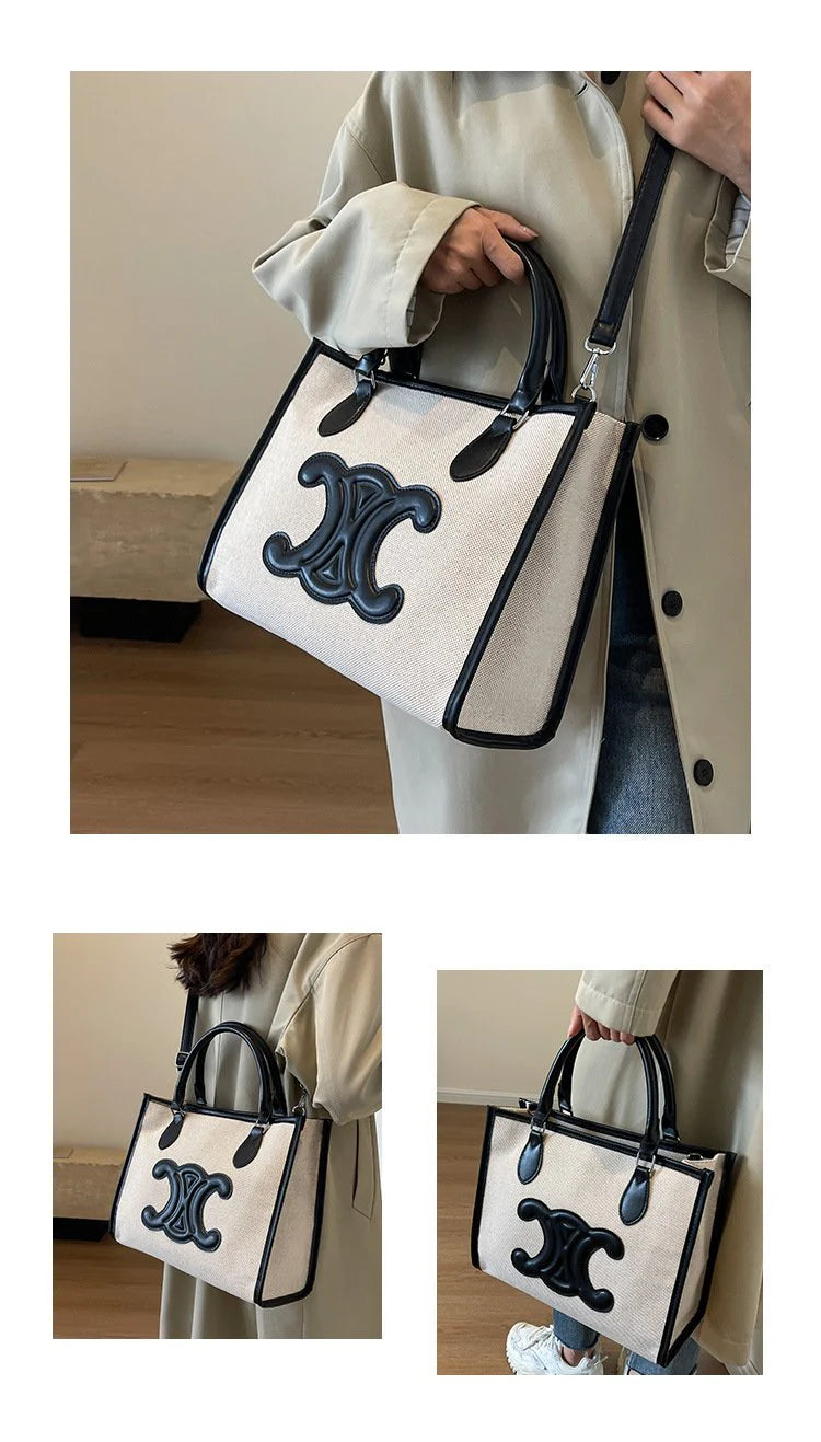 New Commuter All-match Crossbody Bag Large Capacity Canvas Hand Tote Bag 1024041834