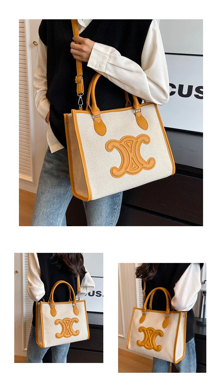 New Commuter All-match Crossbody Bag Large Capacity Canvas Hand Tote Bag 1024041834