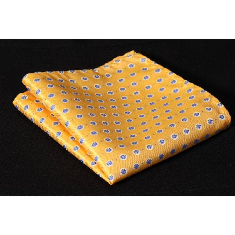 Hisdern Yellow Ascot Cravat for Men Wedding Formal
