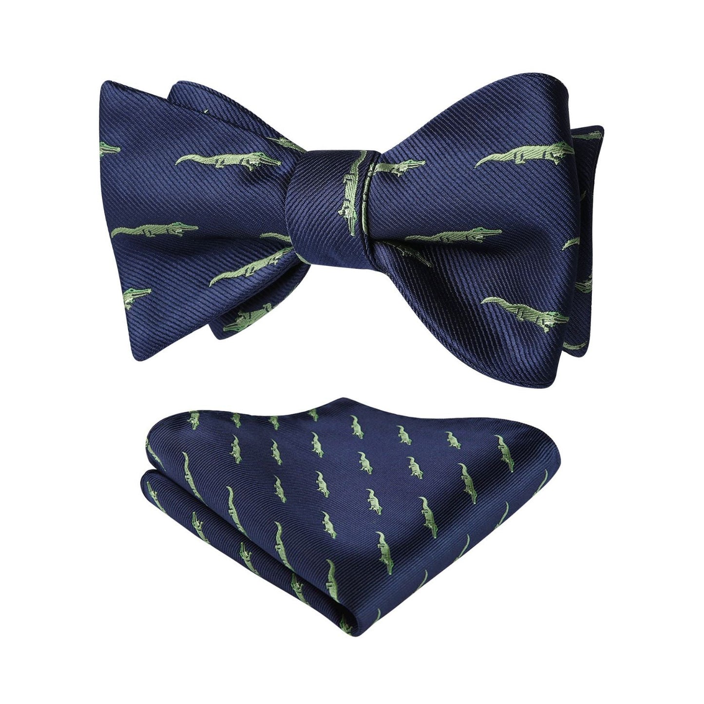 Hisdern Crocodile Navy Animal Bow Tie Accessories Set for Party