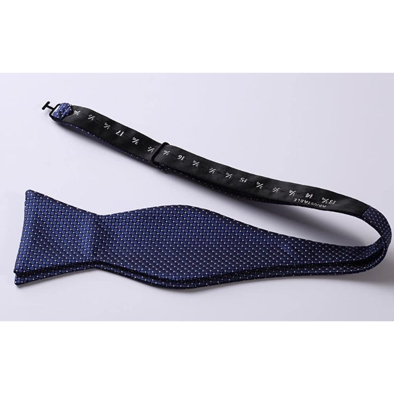 Hisdern Plaid Suspenders Bow Tie Set Navy Blue Pattern Accessories