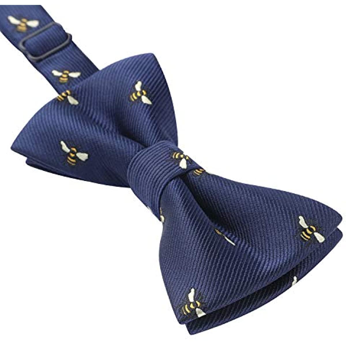 Hisdern Bee Navy Blue Animal Pre-Tied Bow Tie for Boys