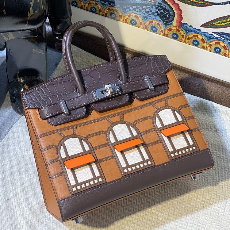New Fashion H 25cm Logo House Print women's fashion bags