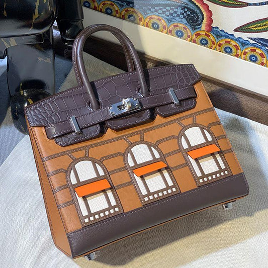 New Fashion H 25cm Logo House Print women's fashion bags