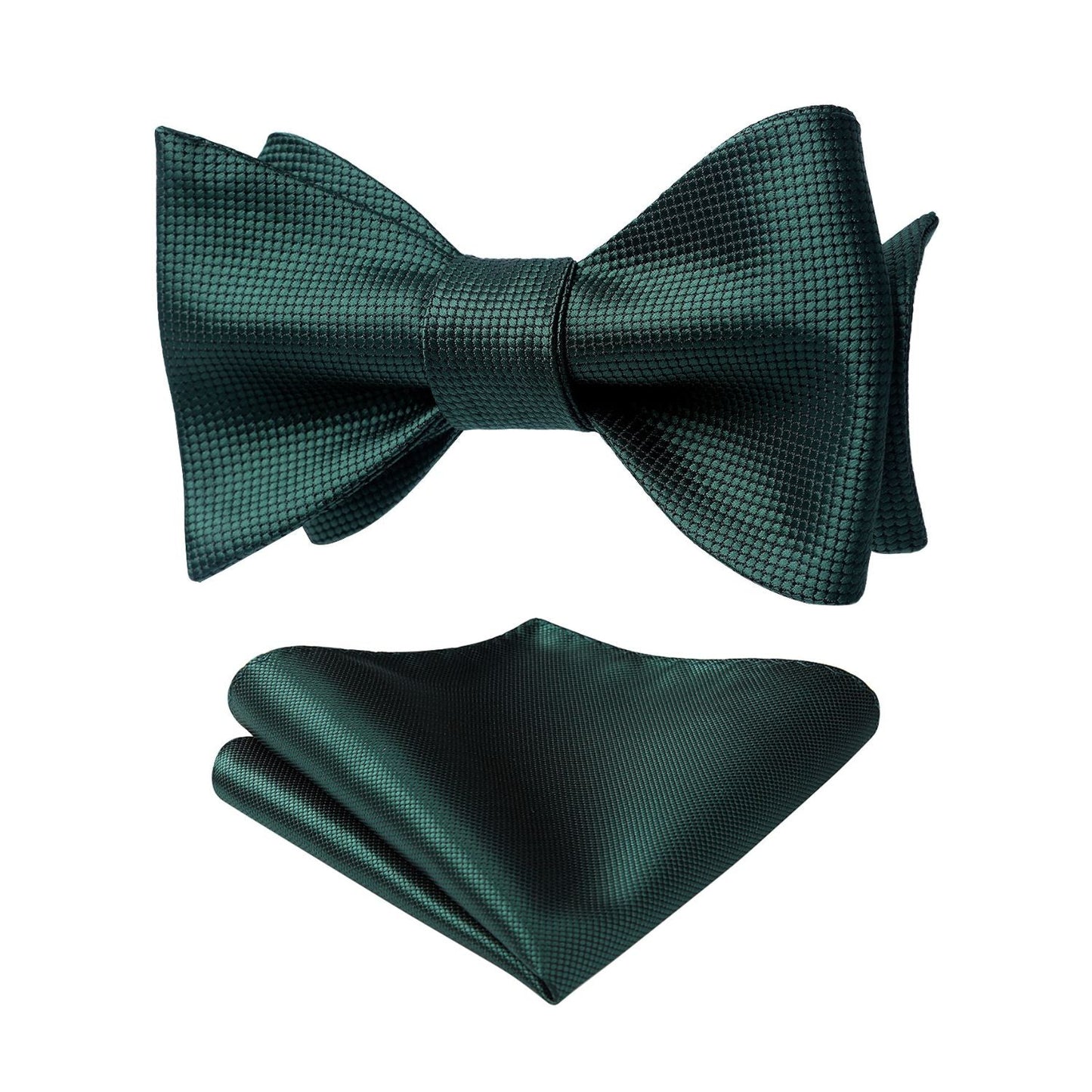 Hisdern Green Plaid Bow Tie Set For Special Occasions