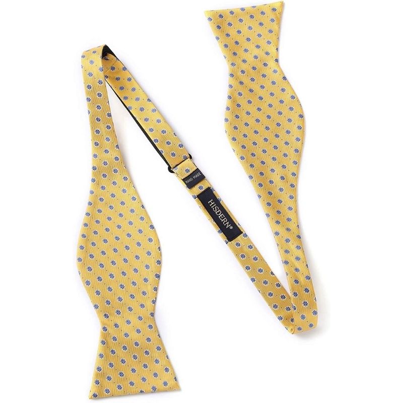 Hisdern Floral Suspenders Bow Tie Set Yellow Formal Accessories