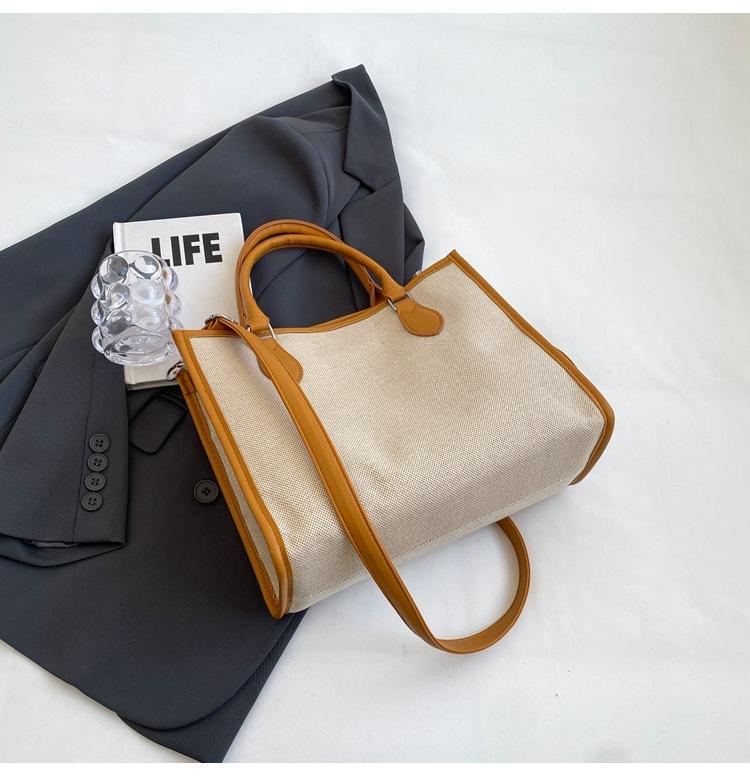 New Commuter All-match Crossbody Bag Large Capacity Canvas Hand Tote Bag 1024041834