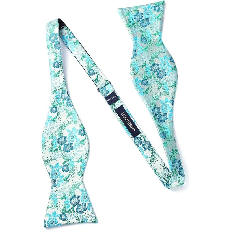 Hisdern Floral Suspenders Bow Tie Set Green Formal Accessories