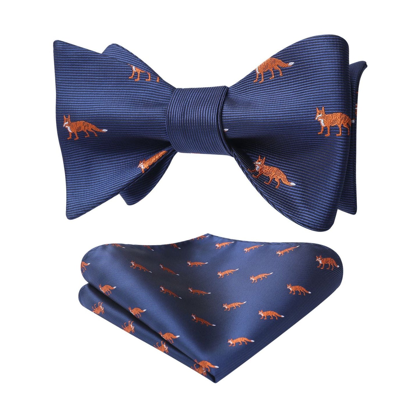 Hisdern Fox Blue Animal Bow Tie Accessories Set for Party