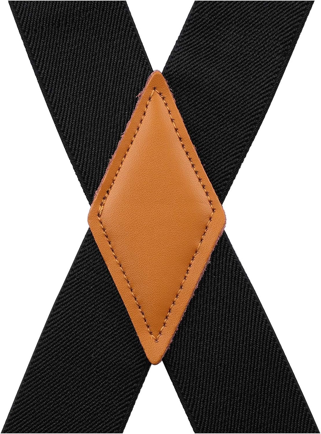 Hisdern 2pcs 1.4 Inch Adjustable Suspender Black Grey 4-Clip for Formal Pants