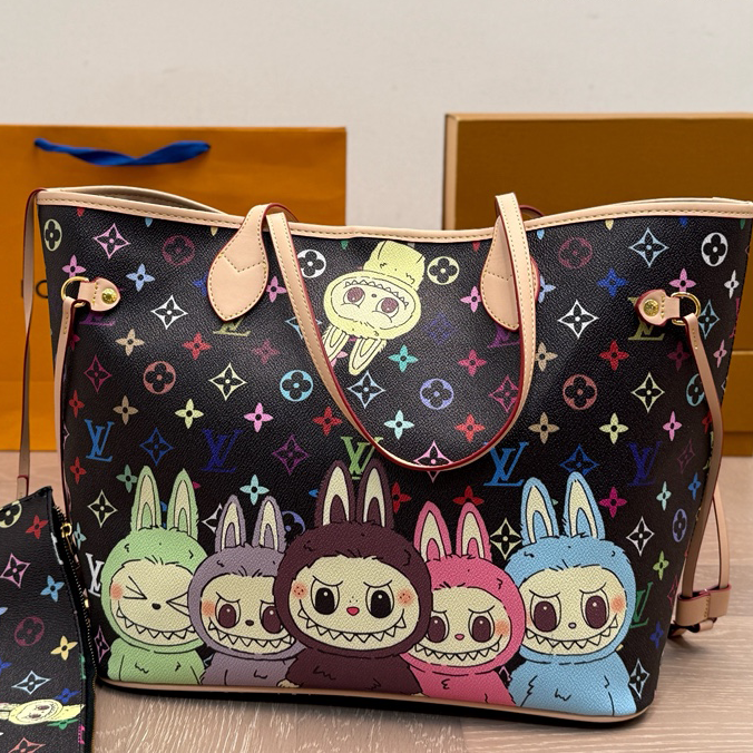 New LabubuV fashion Style handmade Leather women's bagsXC052025070901