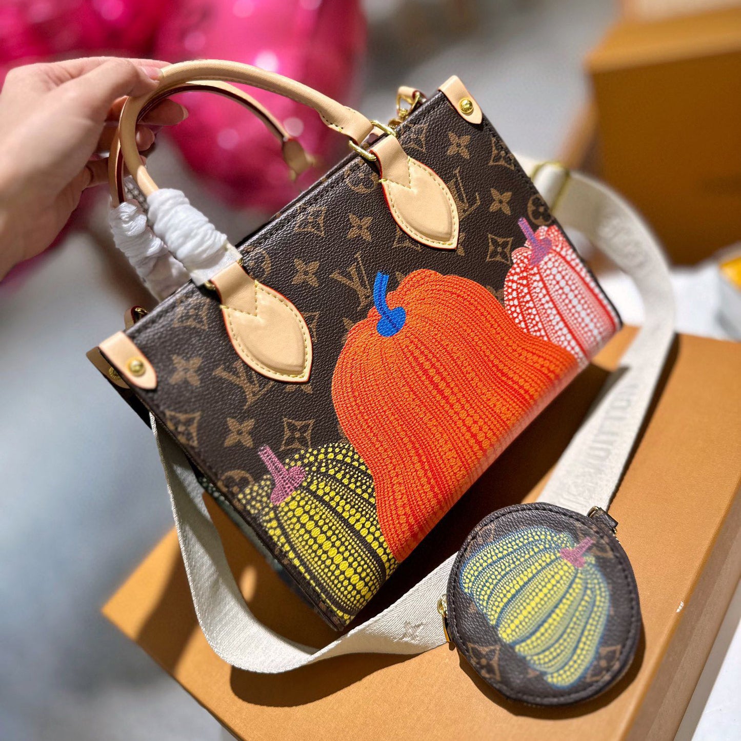 Summer New Classic Floral V Logo Women's Bags-WX0571111