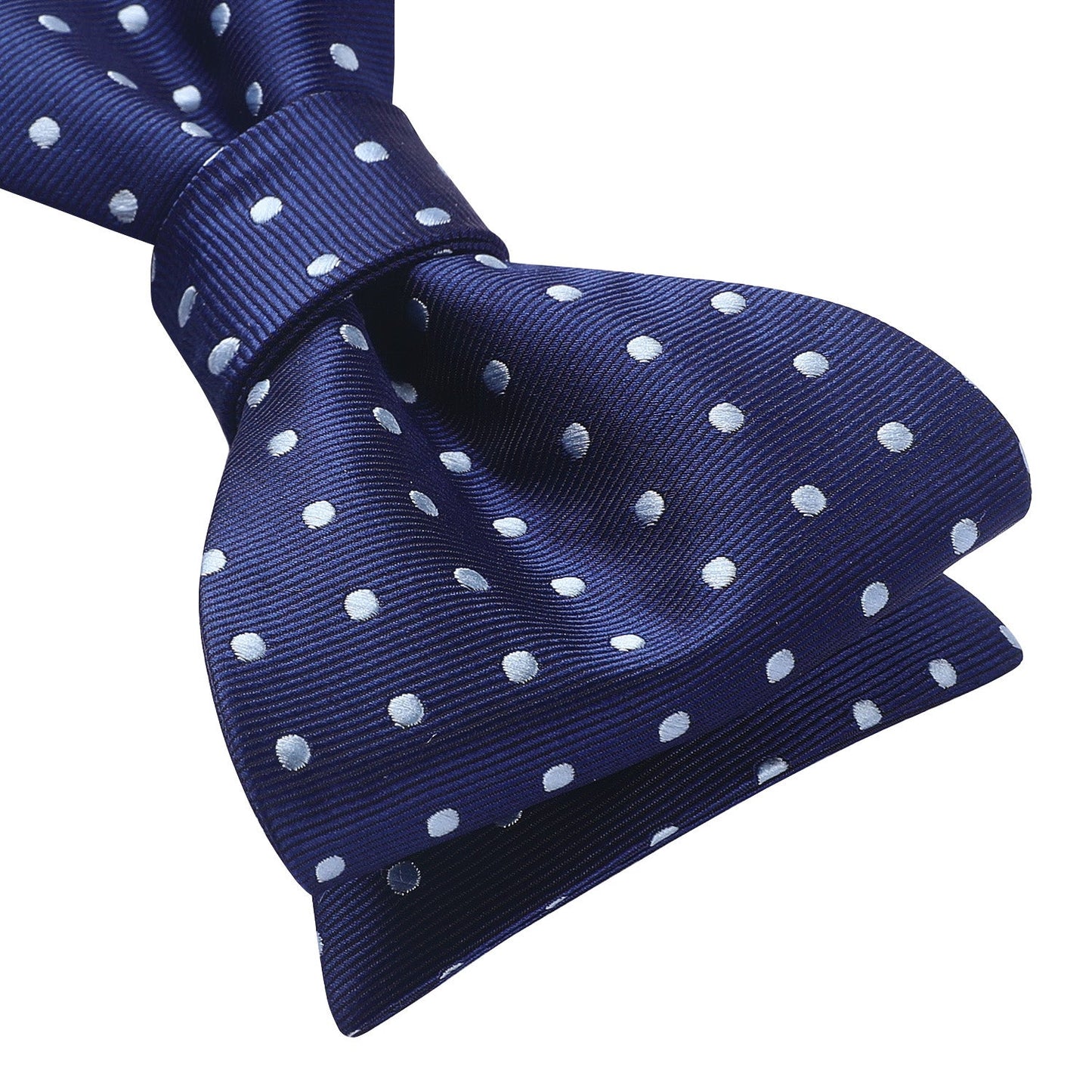 Hisdern Polka Dots Blue Bow Tie Set for Party Wedding