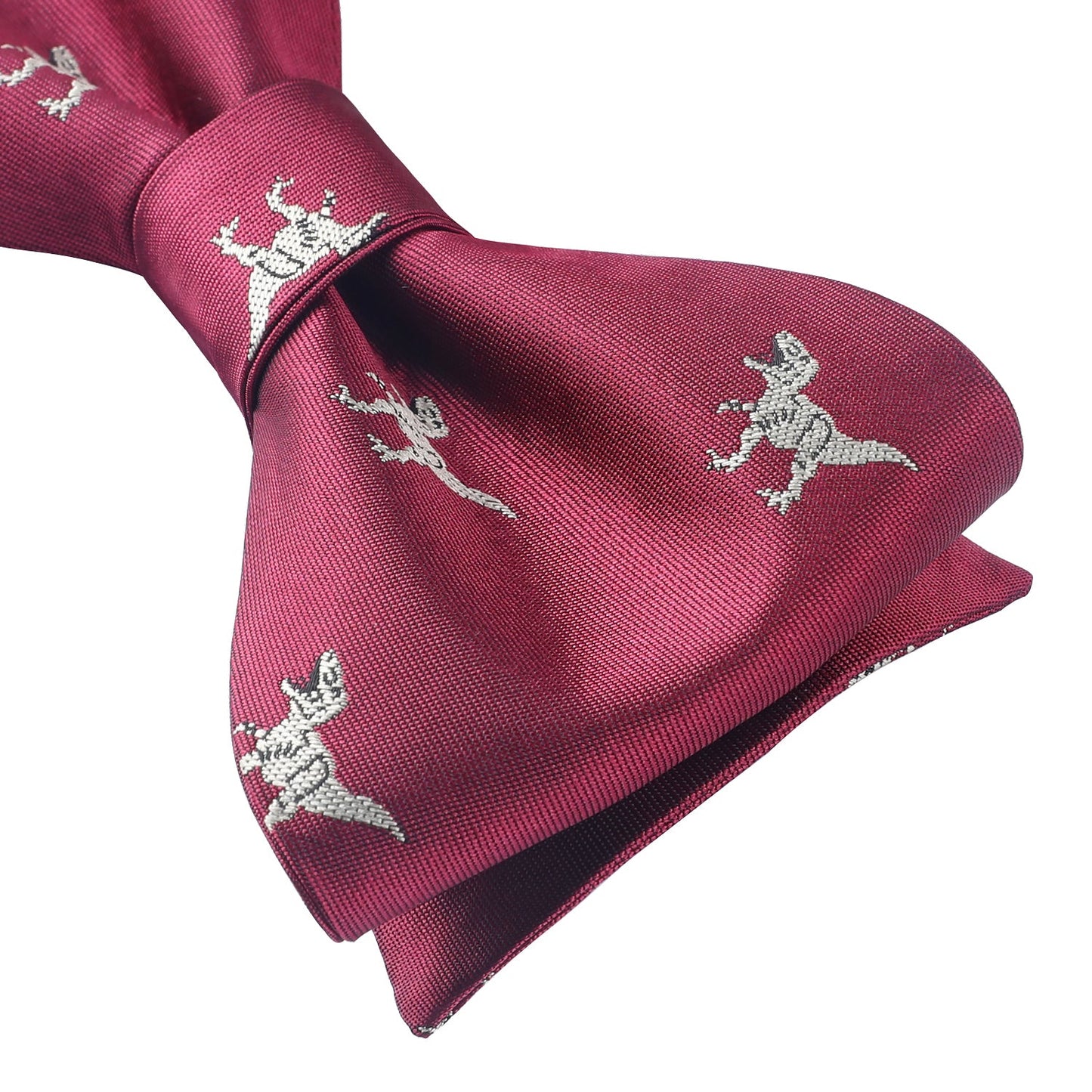 Hisdern Dinasour Burgundy Animal Bow Tie Accessories Set for Party