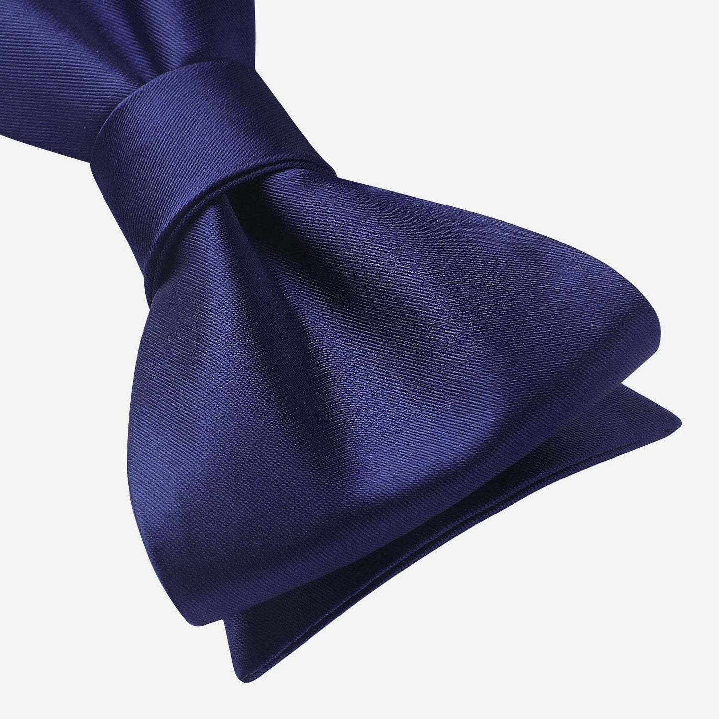 Hisdern Navy Blue Solid Bow Tie Accessories Set For Evening Wear