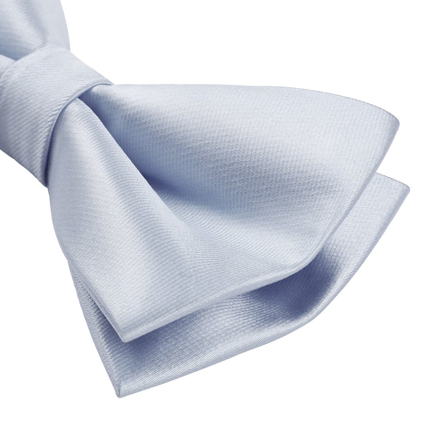 Hisdern Grey Solid Pre-Tied Bow Tie Accessories Set For Evening Wear