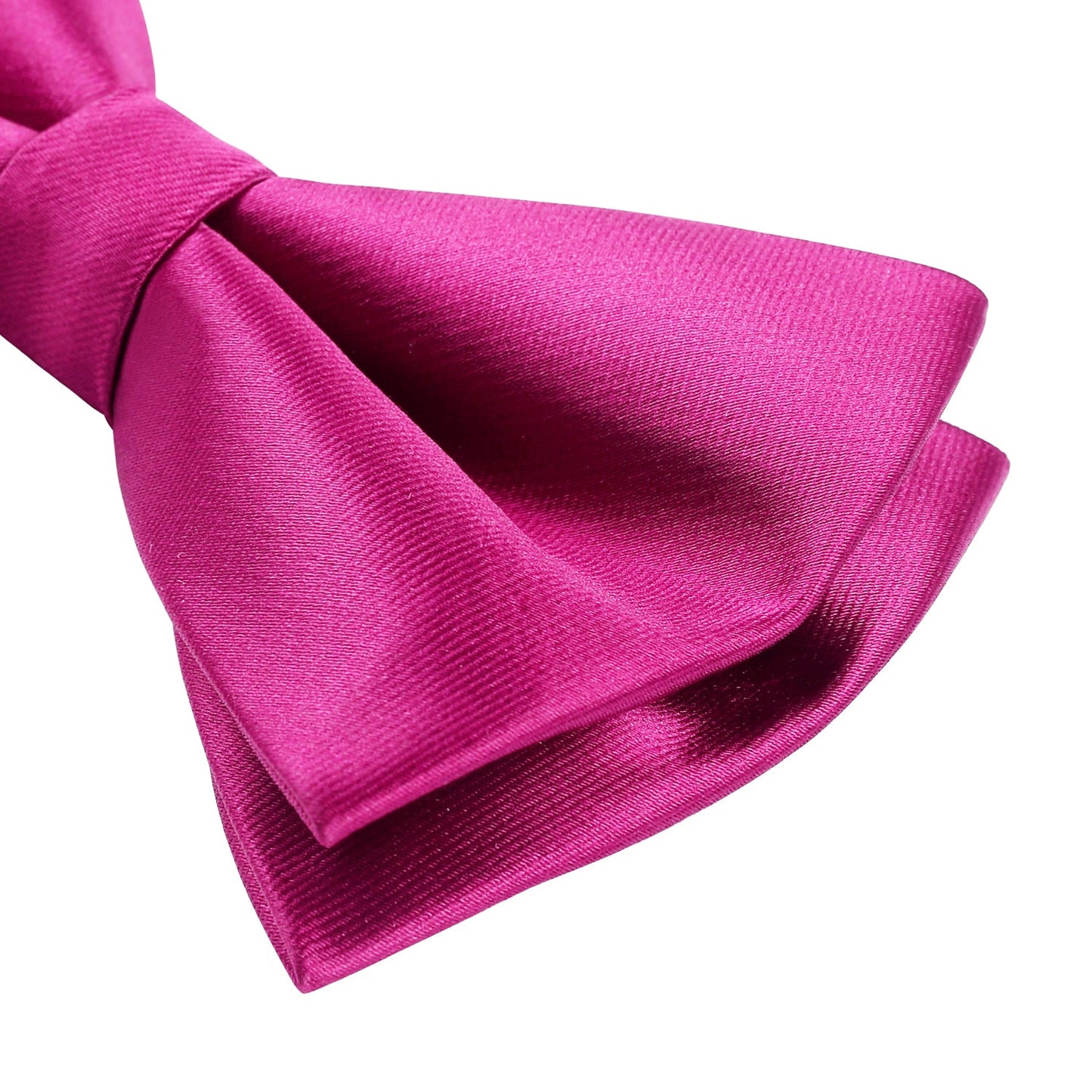 Hisdern Pink Solid Pre-Tied Bow Tie Accessories Set For Evening Wear