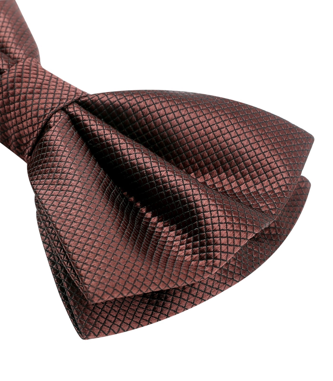 Hisdern Brown Solid Pre-Tied Bow Tie Accessories Set For Evening Wear