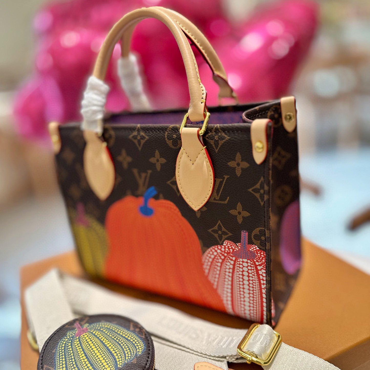 Summer New Classic Floral V Logo Women's Bags-WX0571111